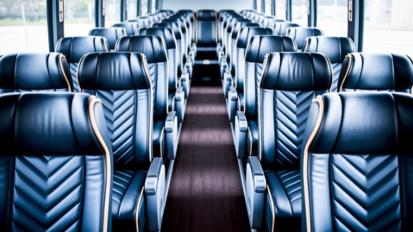 54 passenger charter bus inside