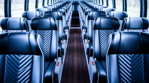 56 passenger charter bus inside new bedford