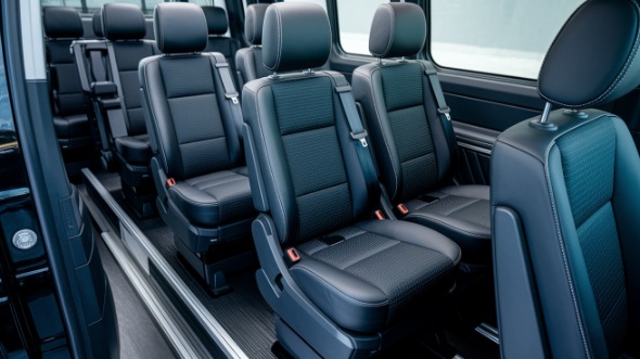 sprinter van with driver inside